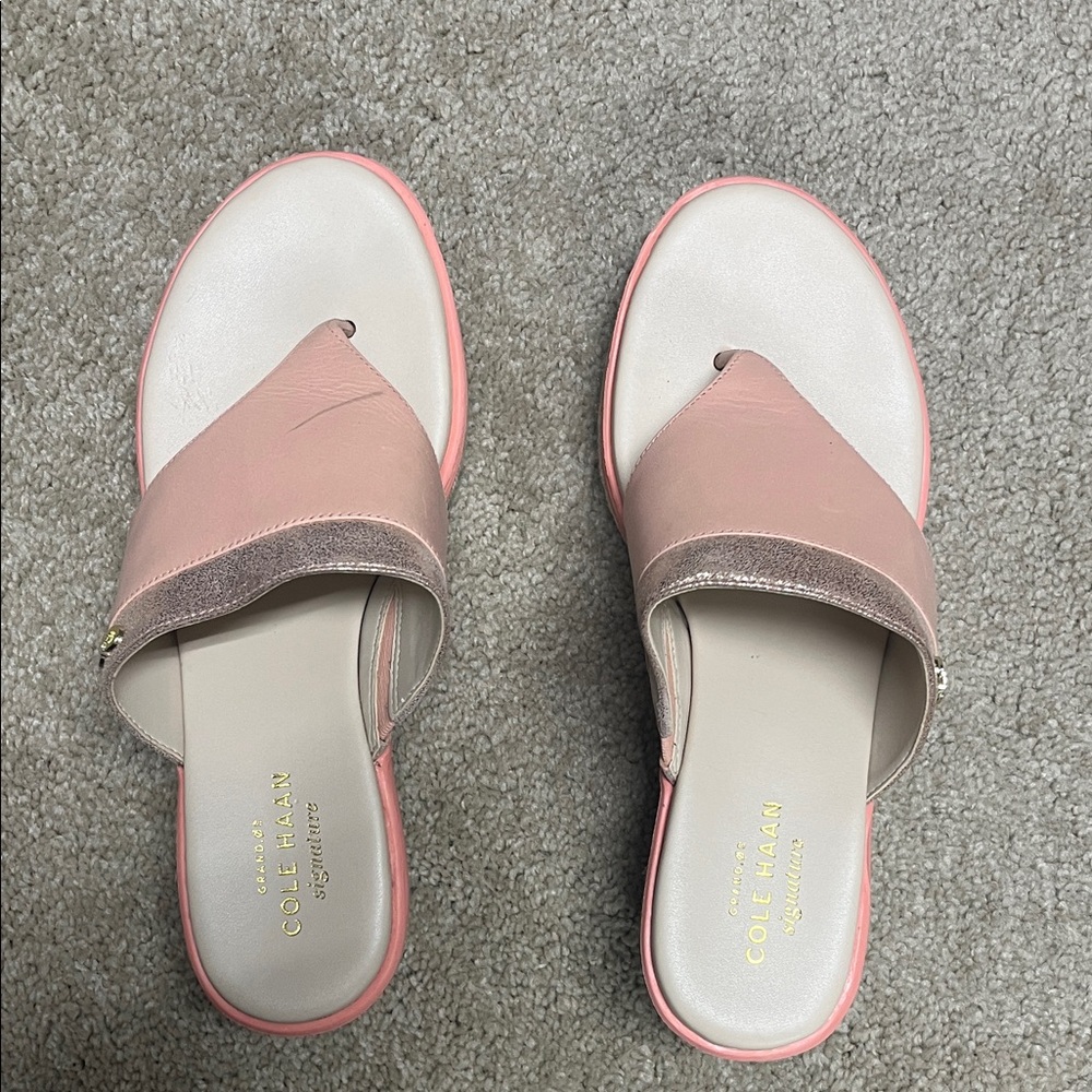 Cole Haan Women's Blush and Cream Slide Sandals